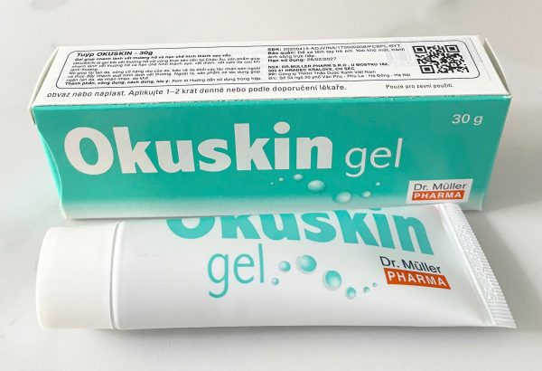 Okuskin Gel Tuýp 30g Bôi Vết Thương Hở Giúp Nhanh Lành Thương Ngăn Ngừa Sẹo, Rạn Da Chính Hãng Date Xa