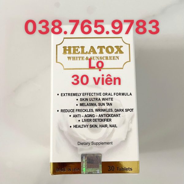 Helatox Viên Uống Chống Nắng, Trắng Da Nhập Khẩu Chính Hãng Từ Mỹ