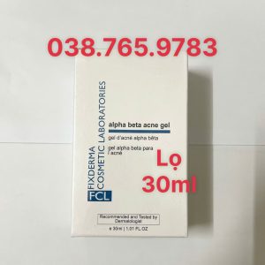 Fixderma Fcl Alpha Beta Acne Gel 30ml Giúp Giảm Mụn, Điều Tiết Bã Nhờn