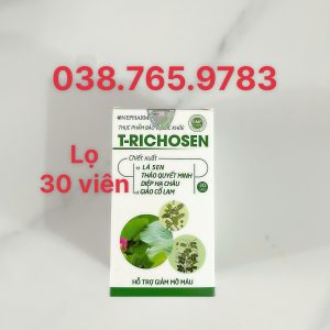 T Richosen Lọ 30 Viên Với Tinh Chất Thảo Dược Trichosen Giúp Hạ Mỡ Máu, Giải độc Gan Và Giảm Cân Hiệu Quả