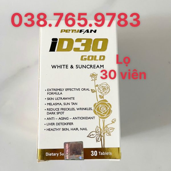 Viên Uống Trắng Da, Giảm Nám, Chống Nắng, Chống Lão Hóa Petyfan Id30 đạt Chuẩn được Fda Công Nhận