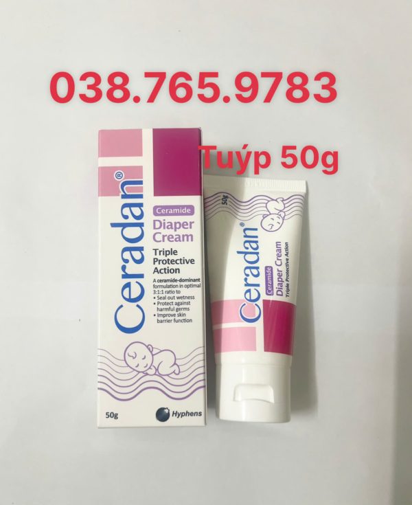 [date MỚi ChÍnh HÃng PhÒng KhÁm Da]kem Ceradan Diaper Cream Ngừa Hăm Tã Tuýp 50g