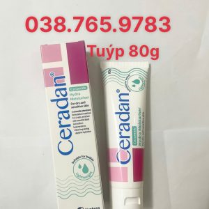 Ceradan Hydra Moisturiser Kem Dưỡng ẩm Cao Cấp, Hỗ Trợ Viêm Da Cơ địa Cho Mọi Lứa Tuổi Tub 80g ( Hàng Chính Hãng )