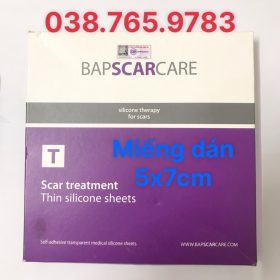 Silicone Gel Bap Scar Care Miếng Dán 5x7cm Chăm Sóc Toàn Diện Cho Sẹo Thâm, Sẹo Lồi & Sẹo Lõm Bapscarcare