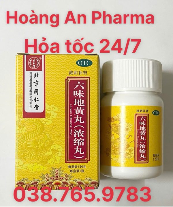 Lục Vị Địa Hoàng Hoàn Cứng Đồng Nhân Đường 1 Lọ 120 Viên