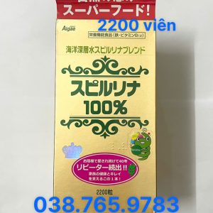 Tảo Xoắn Tem đỏ Spirulina Nhật Bản Hộp 2200 Viên Chính Hãng