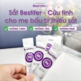 Sắt Bầu Bestifer Mom Mẫu Mới, Bổ Sung Sắt Cho Mẹ Bầu, Không Gây Táo Bón, Dễ Uống Nhập Khẩu Châu Âu Hộp 24 Gói