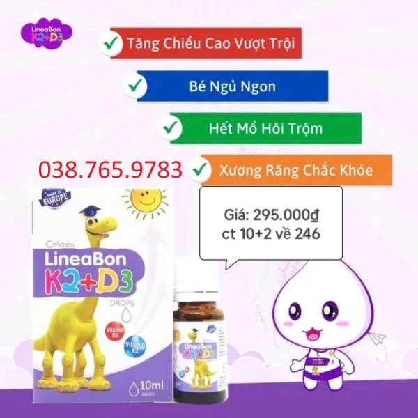 Lineobon K2 +d3 Nhỏ Giọt 10ml