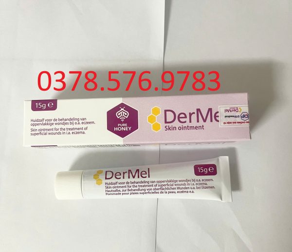 Kem Bôi Mật Ong Dermel Skin Ointment Bôi Vết Thương Chứa Mật Ong Y Khoa Dermel Skin Oinment Tuýp 15g Hàng Chính Hãng