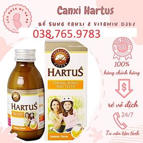 Canxi Cho Bé Hartus, Thêm D3 Và Vitamin K2,siro Hatus Cho Trẻ 4, 6 Tháng 1 Tuổi Tăng Chiều Cao Nhập Khẩu Từ Châu Âu