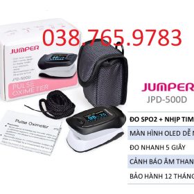 Máy đo Spo2 Cao Cấp Jumper 500d 3 Chỉ Số Tiêu Chuẩn Đức Có Giấy Tờ Bảo Hành