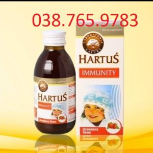 Hartus Immunity Siro Tăng Sức đề Kháng Cho Bé 150ml, Tăng Miễn Dịch, Giảm ốm Vặt Cho Bé Nhập Khẩu Chính Hãng Châu Âu.