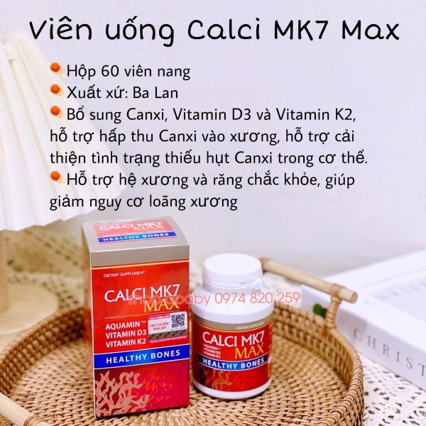 Canxi Mk7 Max – Bổ Sung Canxi Hữu Cơ Phát Triển Chiều Cao Tối đa Cho Tuổi Dậy Thì